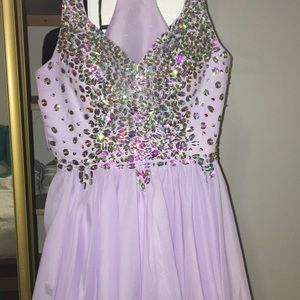 Lilac purple short prom or homecoming dress